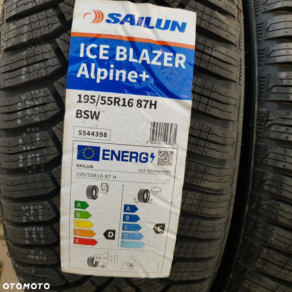 4x 195/55R16 Sailun Ice Blazer Alpine + Komplet opon zimowych - 2