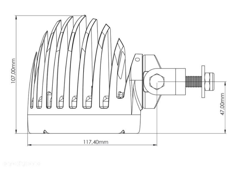 LAMPA ROBOCZ LED ZE SWIATŁEM ASYMETRYCZNYM PRAWA  NLP-031 TYRI D10 - 5