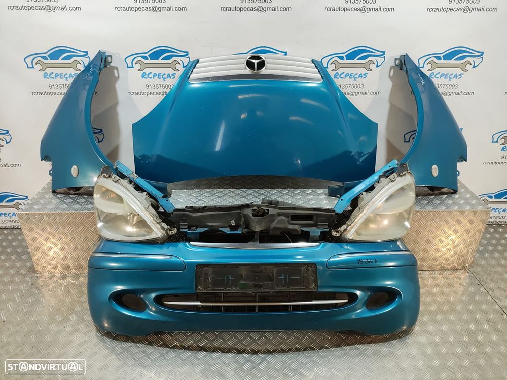 FRENTE COMPLETA MERCEDES BENZ CLASS A W168 CAPOT PARACHOQUES GUARDA-LAMAS OTICA OTICAS RADIADOR VENTILADOR FRENTE FIBRA REFORÇO