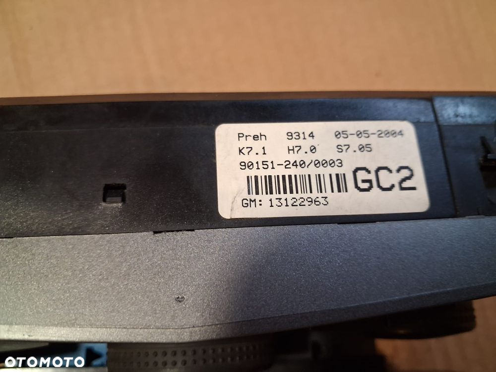 Panel sterowania nawiewu ASTRA H  ZAFIRA B 13250615   13122963 - 4