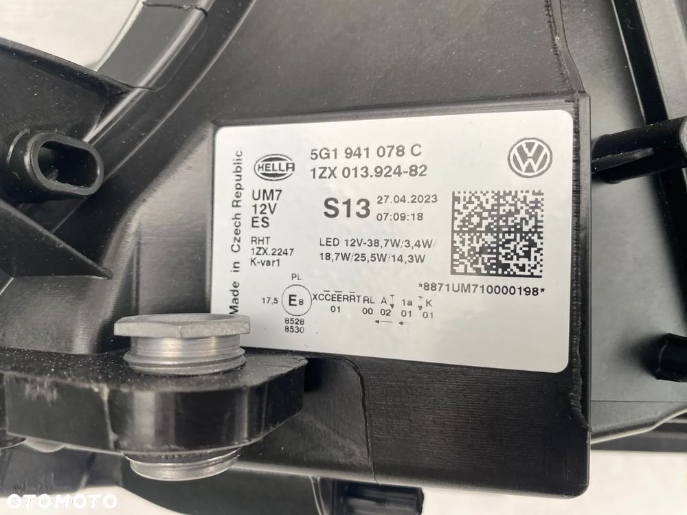 nowa lampa golf 7 VII full led prawa eu cała - 6