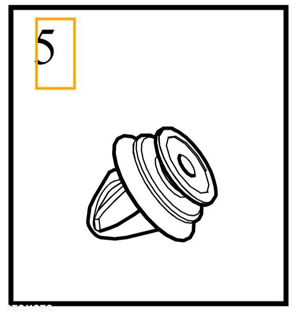 VOLVO C40 XC40 V60CC spinka klips listwy poszerzenia blotnika OE - 1