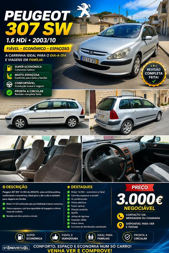 Peugeot 307 Break 1.4 HDi Navtech - 1