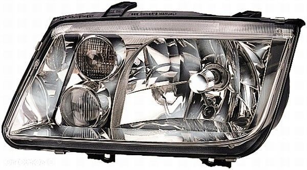 LAMPA REFLEKTOR VW BORA 98-05 Z HALOGENEM L/P NOWY - 1
