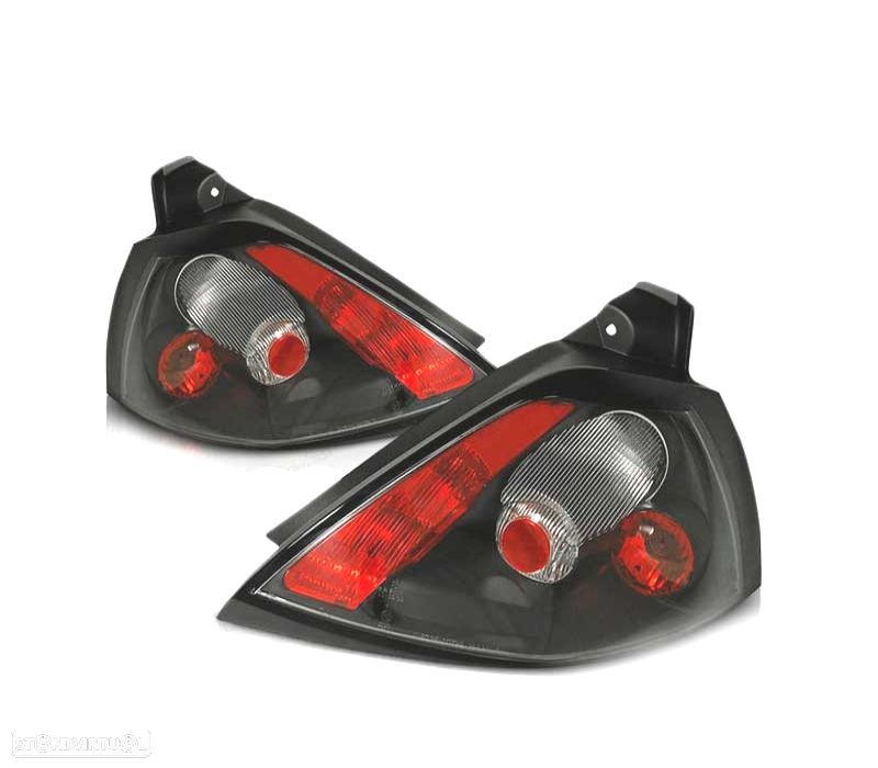 FAROLINS TRASEIRO PARA RENAULT MEGANE II 02-05 PRETOS LOOK LEXUS - 1