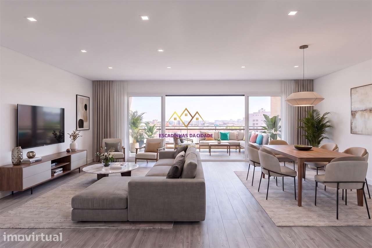 T2 com varanda de 72 m², Terraços da Ponte - Grande imagem: 3/39