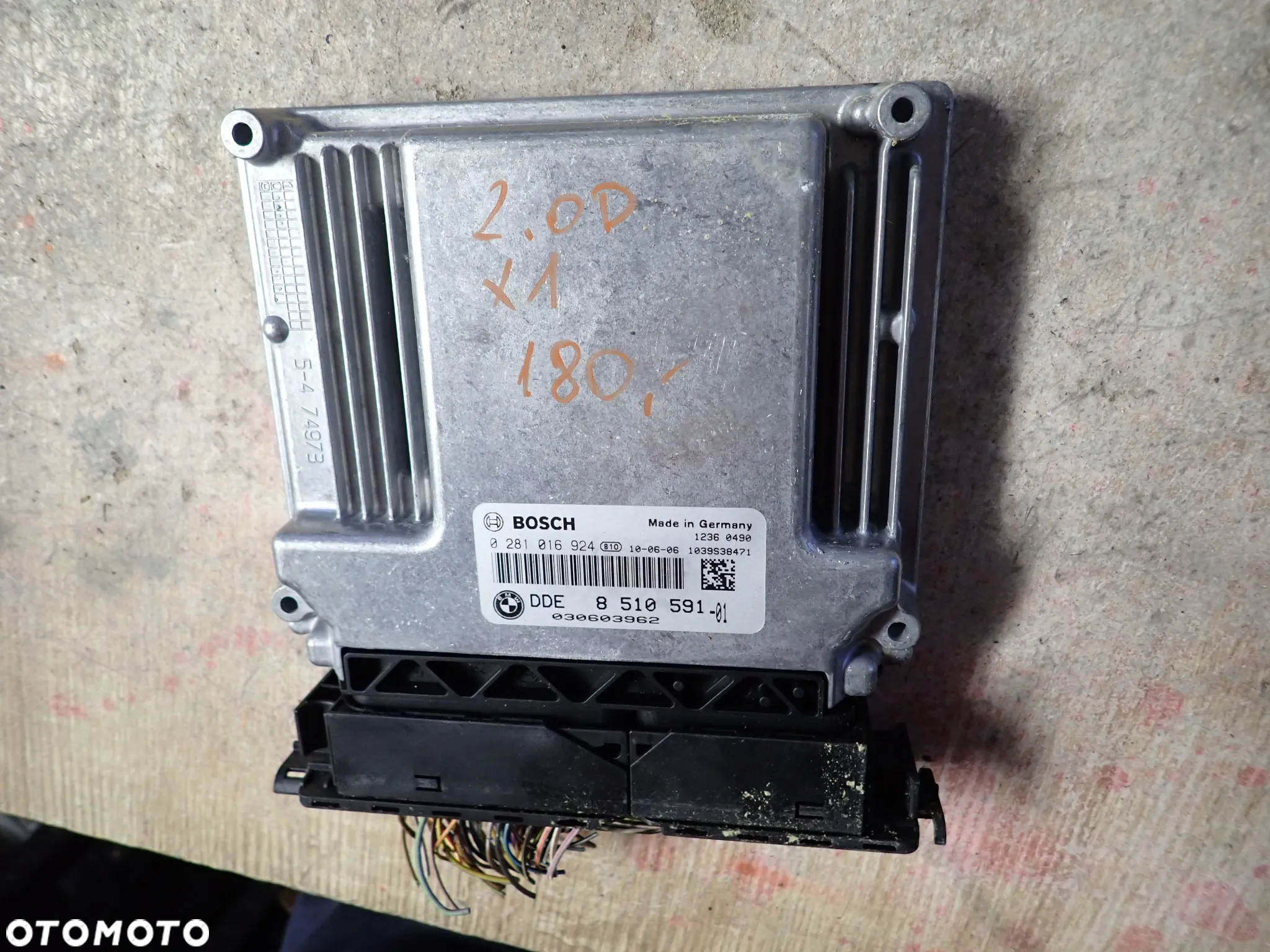 BMW X1 2.0D STEROWNIK SILNIKA 8510591 0281016924 - 2