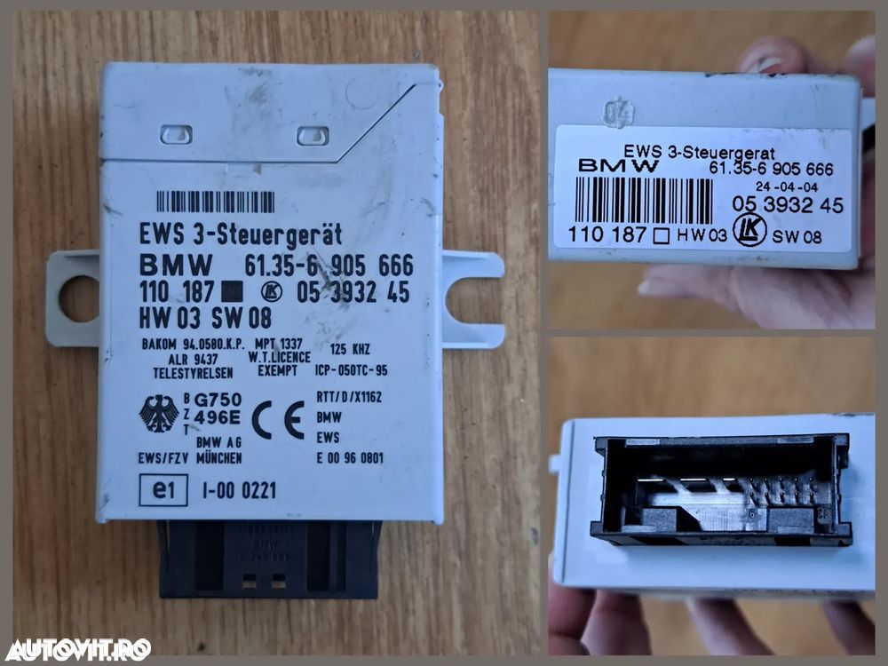 Kit pornire Calculator ecu modul unitate motor Unitate modul calculator EWS IV Cheie originala BMW E46 M3 S54 - 4