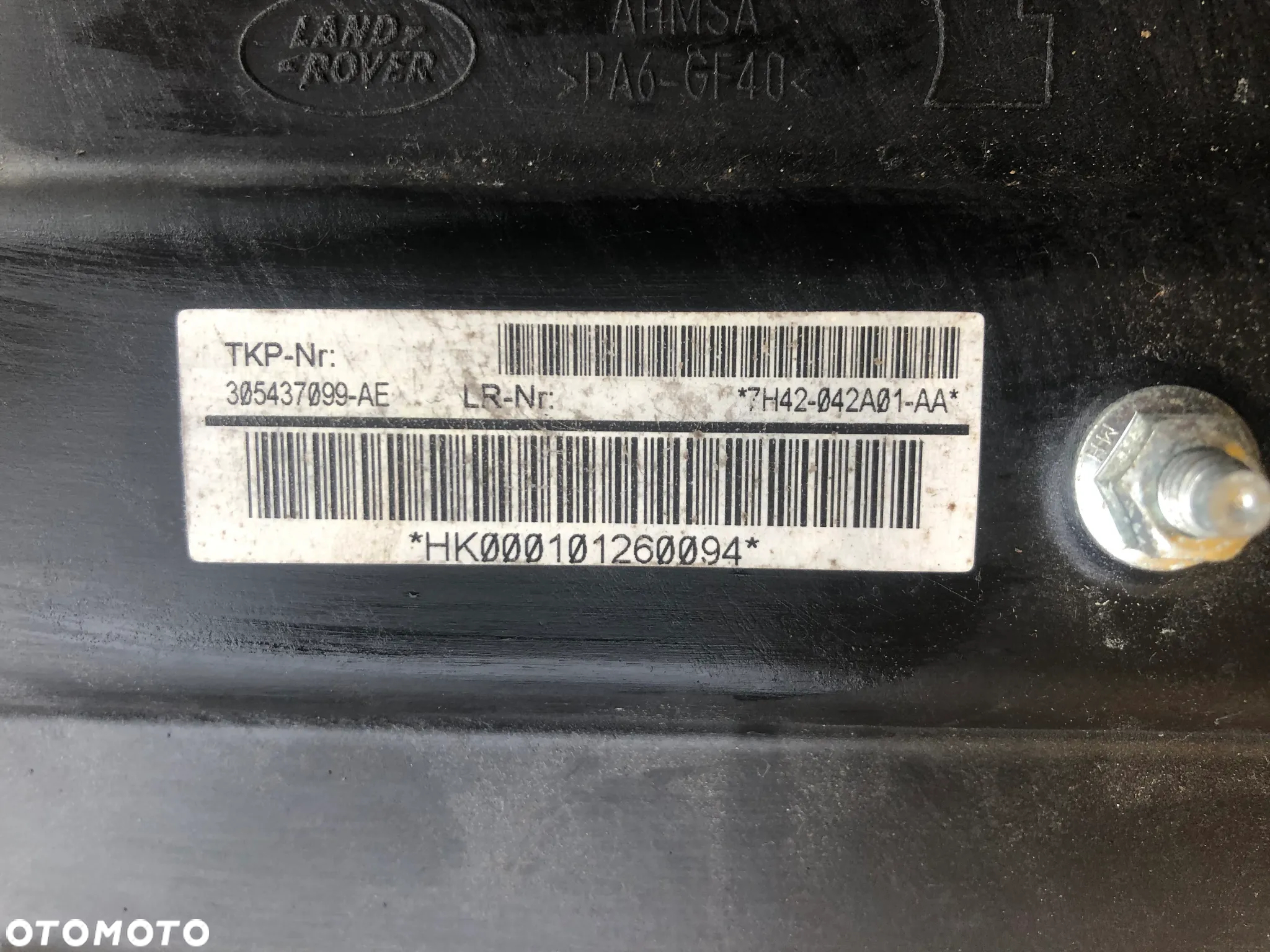 Poduszka powietrzna airbag kolanowa kolanówka 7H42-042A01 Range Rover L322 LM Lift 2009-12 - 2