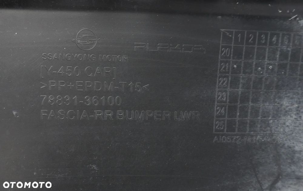 SSANGYONG REXTON Y450 2021 - zderzak spoiler tył ORYGINAŁ OE - 8