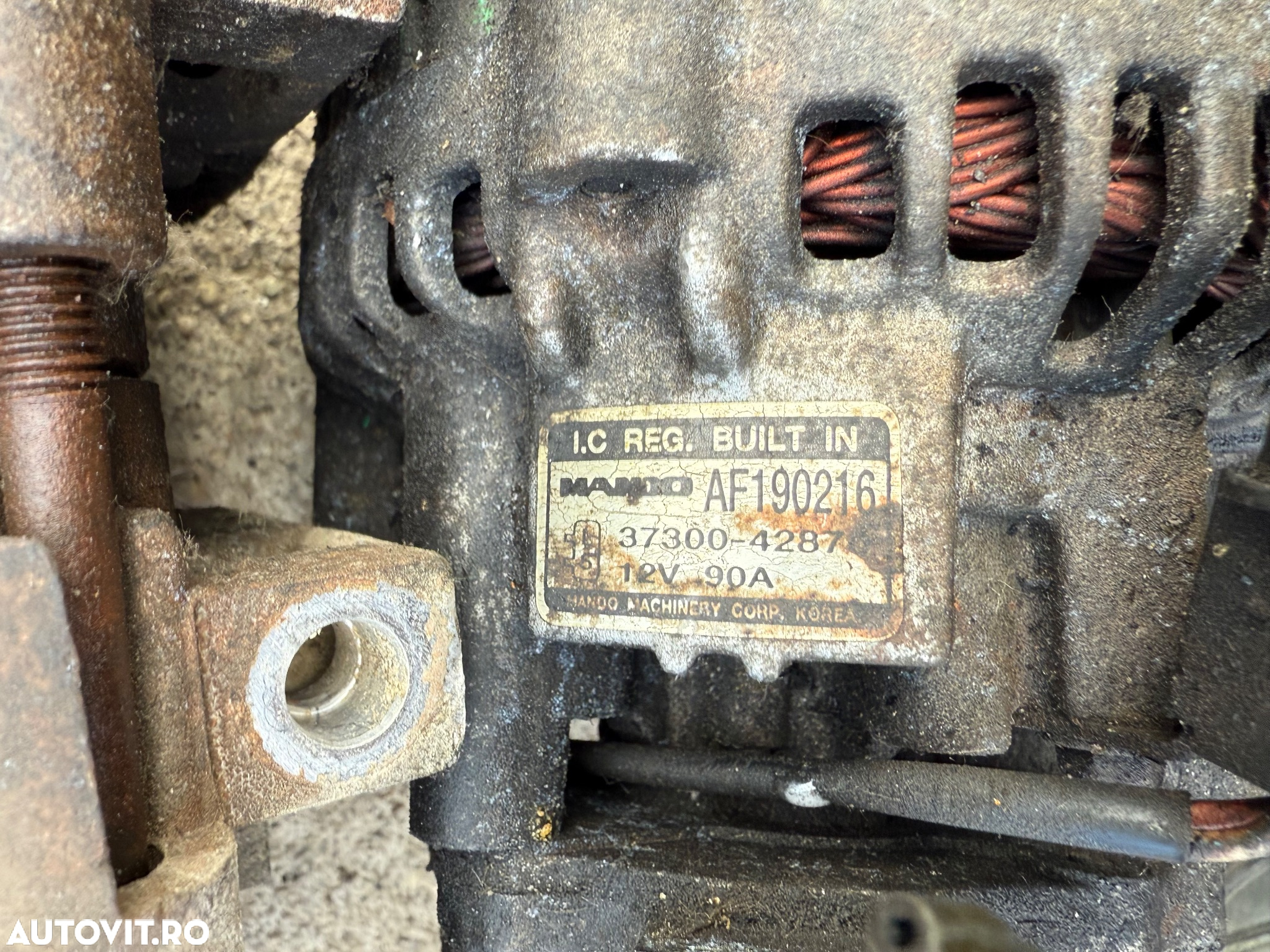 Alternator generator dinam cu pompa de vacuum vacum Hyundai Galloper Galoper 25 TD 2003 compresor clima ac radiator intercooler cu gmc sonde și electrvlave - 2