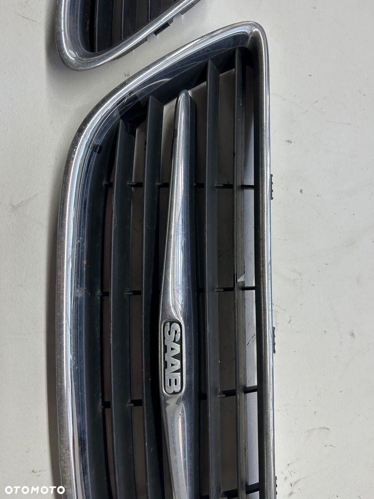 Saab 93 03-07 atrapa grill nerka zderzaka komplet - 4