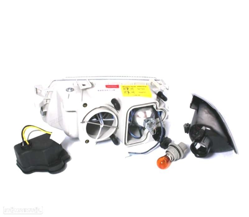 FARÓIS FRONTAIS ANGEL EYES PARA OPEL ASTRA F FUNDO PRETO H1-H7 - 2