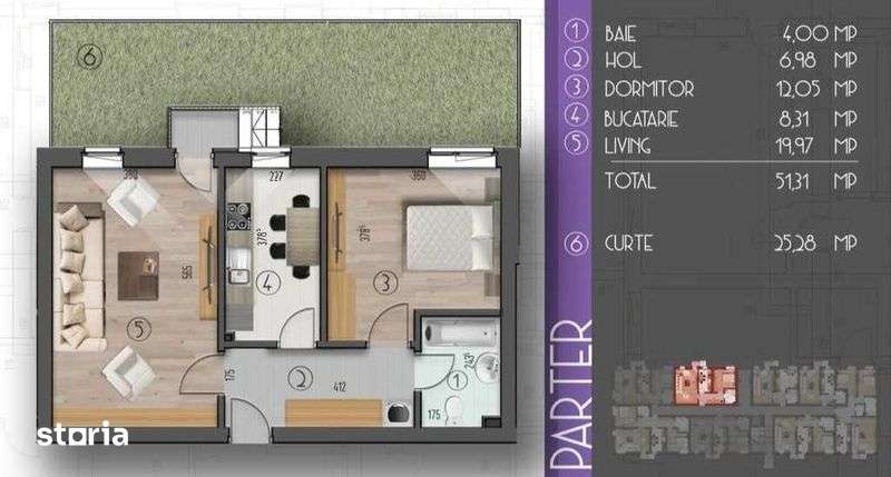 Inchiriez apartament 2 camere + curte | Popesti Leordeni — fotografia 1