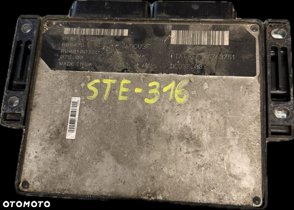 Sterownik KOMPUTER SILNIKA ECU Fiat 46763751 - 1
