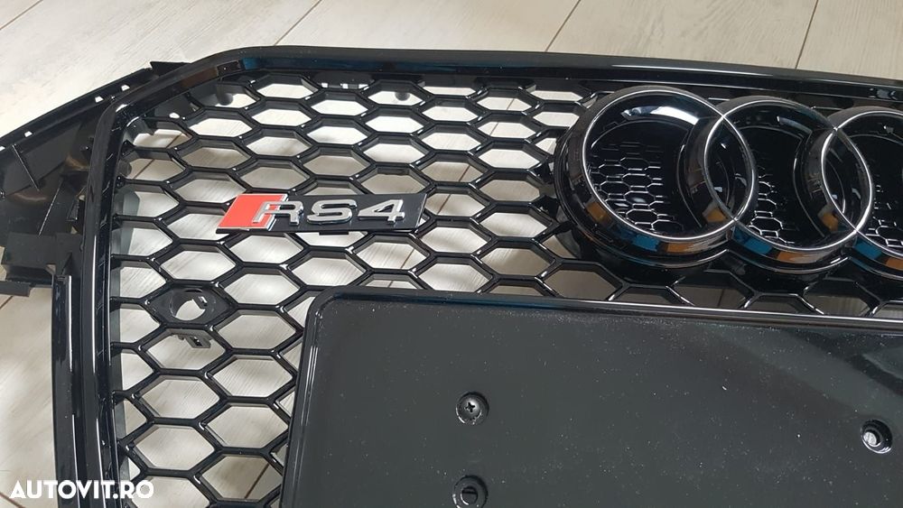 Grila-Fagure-RS4-Look-Audi-A4-B8.5-2012-2016-Negru-Lucios-Premium-Noua - 5