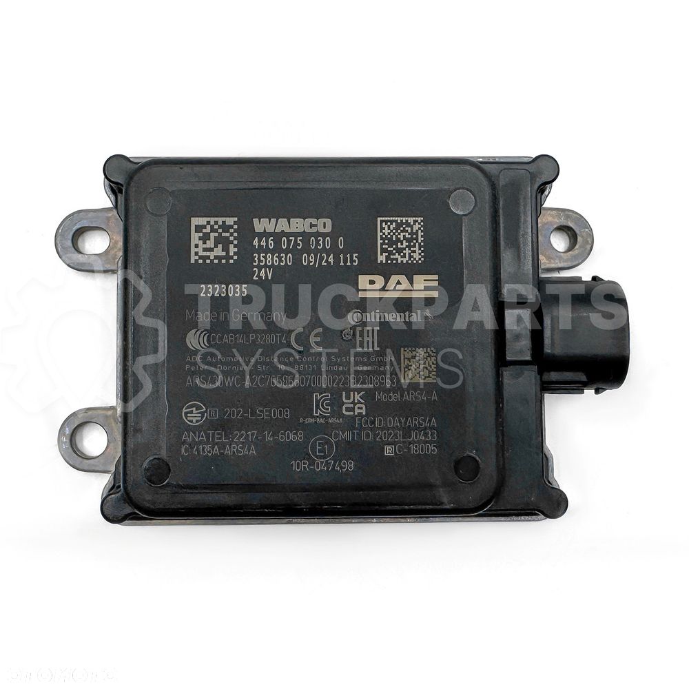 RADAR, MODUŁ, AEBS, ACC2, DAF, 2323035, 4460750300 - 1
