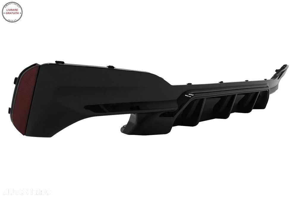 Difuzor Bara Spate BMW Seria 5 G30 G31 (2017+) M5 Design Negru Lucios- livrare gratuita - 4