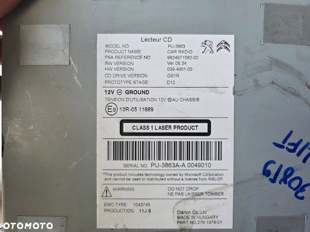 Radio nawigacja wyświetlacz Peugeot 308 T9 LIFT - 6