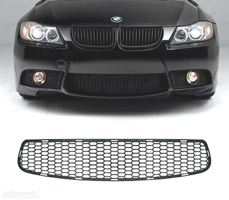 GRELHAS FRONTAIS BMW E90 E91 E92 05-08 PRETO LOOK M3 - 1