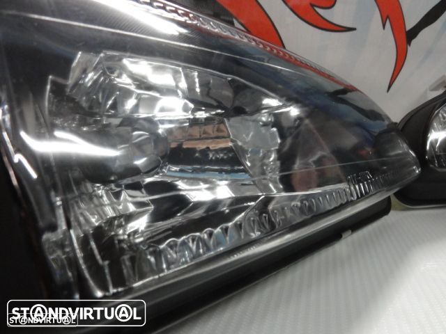 Farois frontais com luz branca 5000k para Honda civic 92-95 JDM Fundo preto - 9