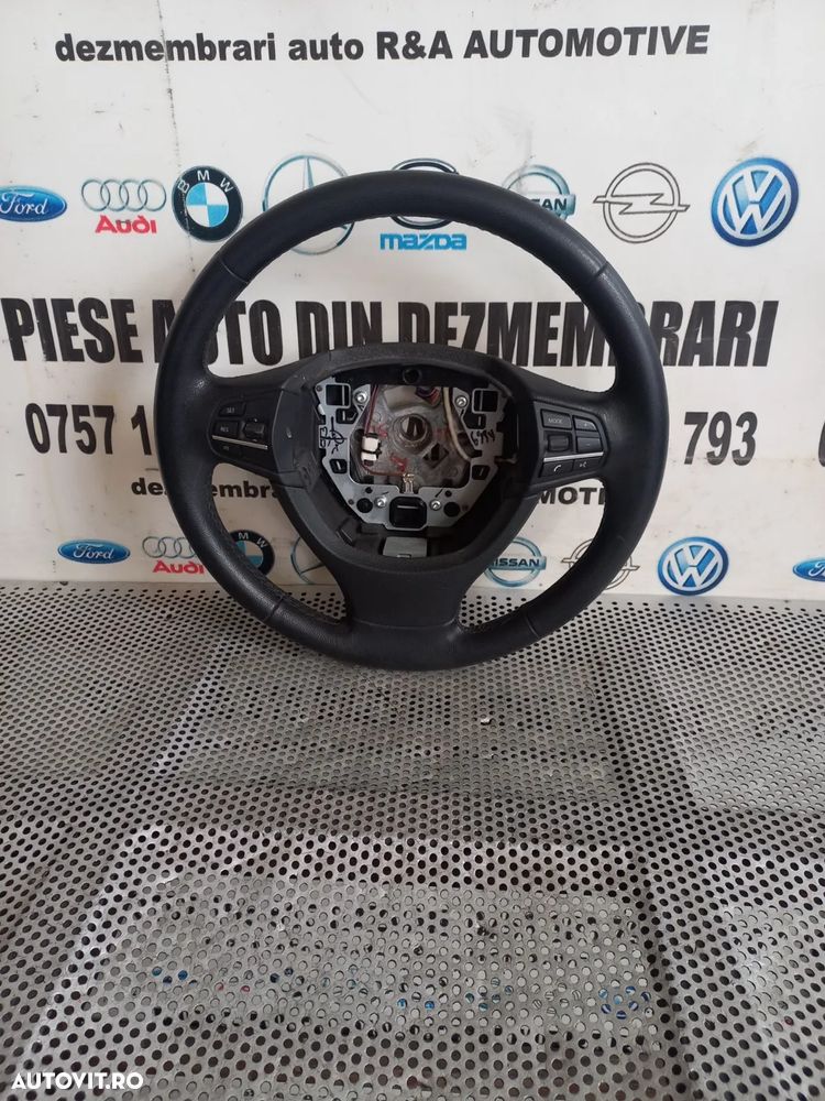 Volan Din Piele Cu Comenzi Bmw F10 F11 F07 F01 F02 F03 In 3 Spite Stare Foarte Buna Cod - 2