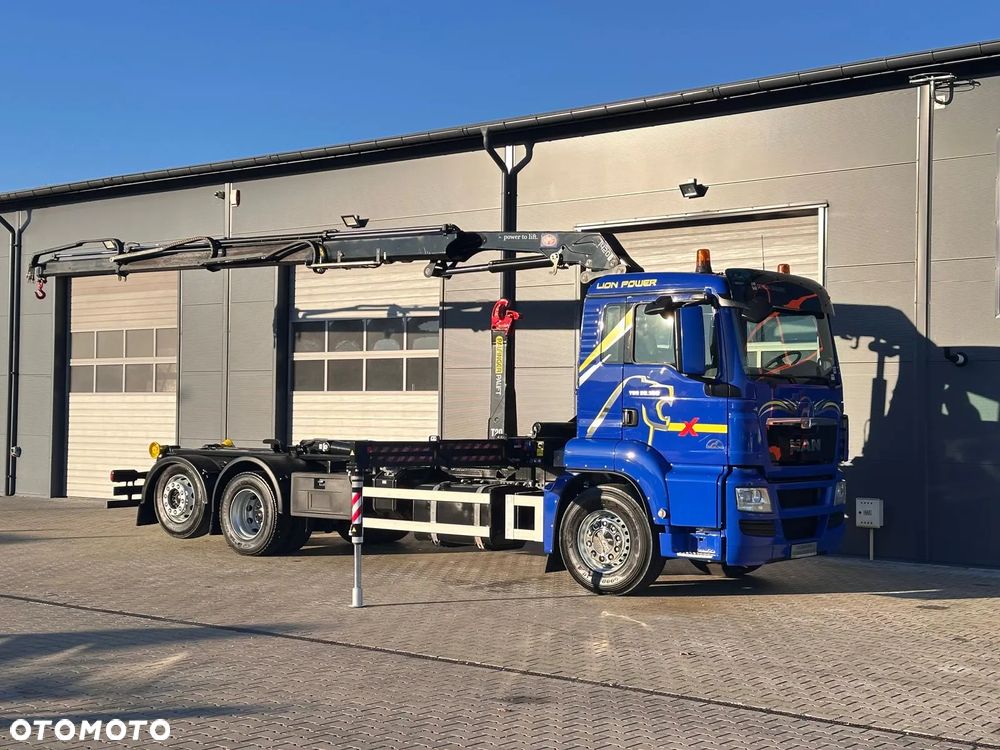 MAN TGS TGX TGM 26.360 // hakowiec // żuraw HMF 1420 K2 // 6x2 kipper crane kran żuraw dźwig - 13