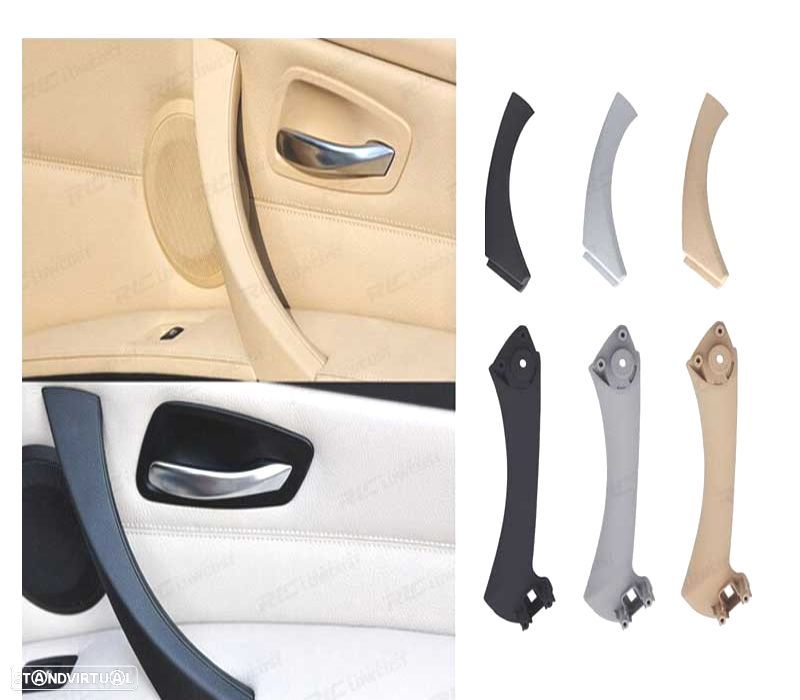 PUXADOR DE PAINEL DE PORTA BMW E90 E91 LADO ESQUERDO PRETO - 1