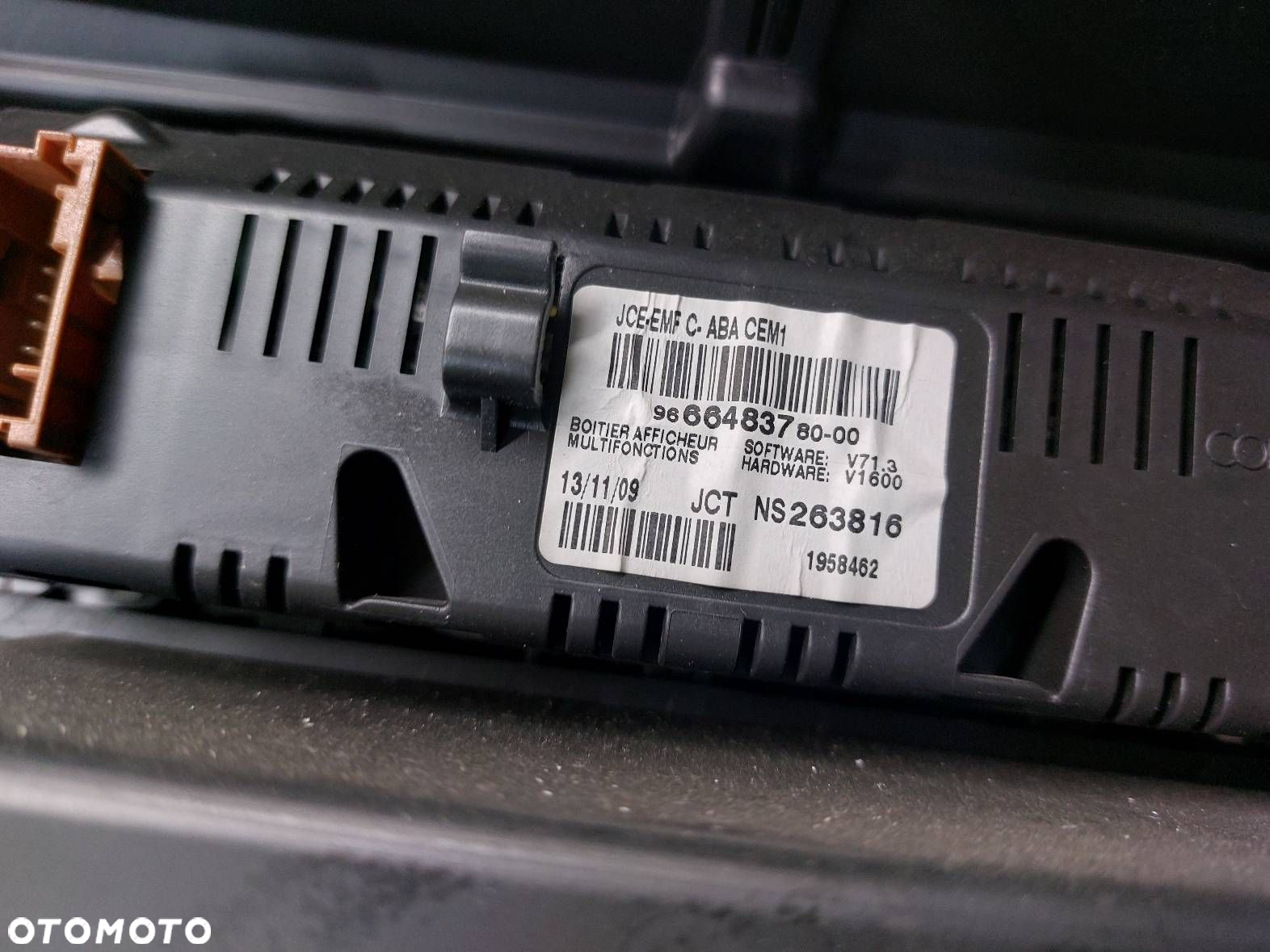 ZEGAREK WYŚWIETLACZ + RAMKA CITROEN C4 I 9666483780 9646338277F - 6