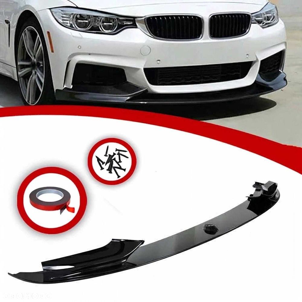 Przednia Dokładka Zderzaka BMW F10 F11 M-pakiet Spoiler Czarny połysk