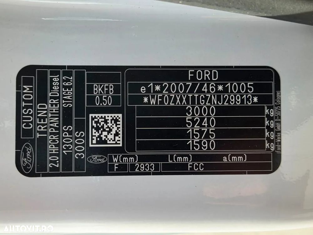 Ford Transit Custom Doka 5locuri+Duba Mixt - 39