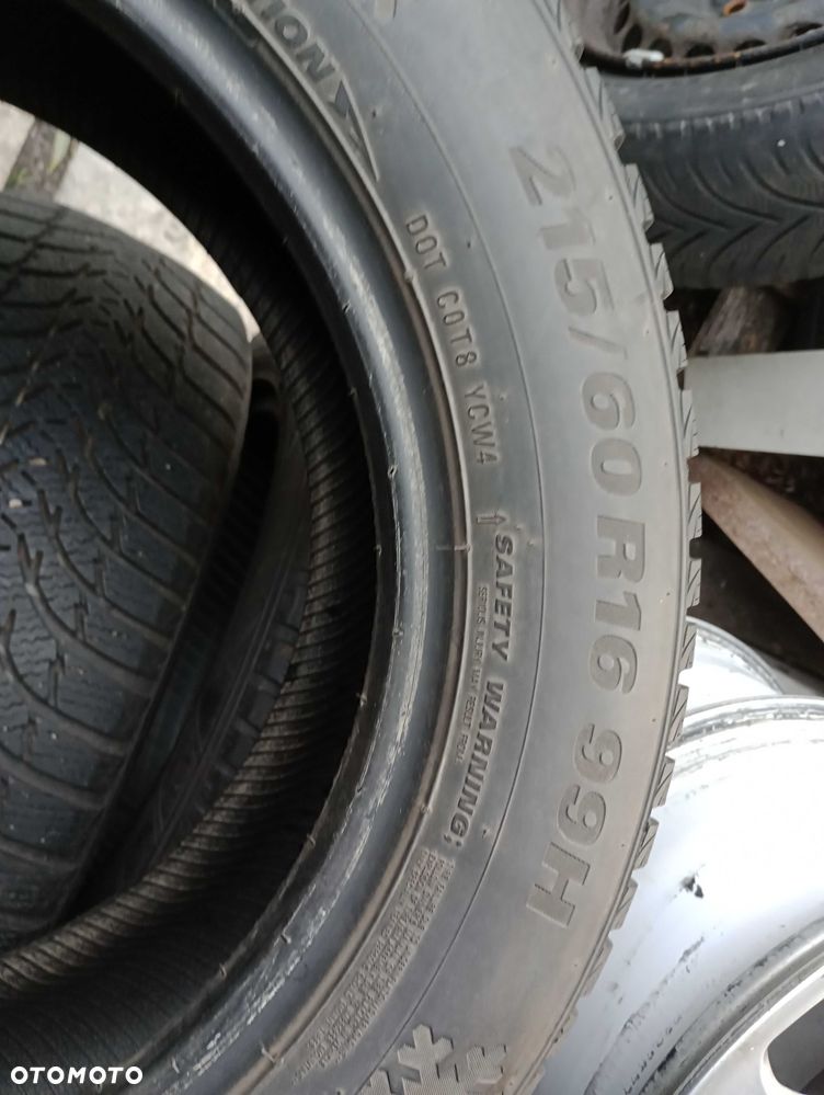 Opony zimowe 215x60 R16 KUMHO zima 215/60/16 - para 2 sztuki 8MM - 6