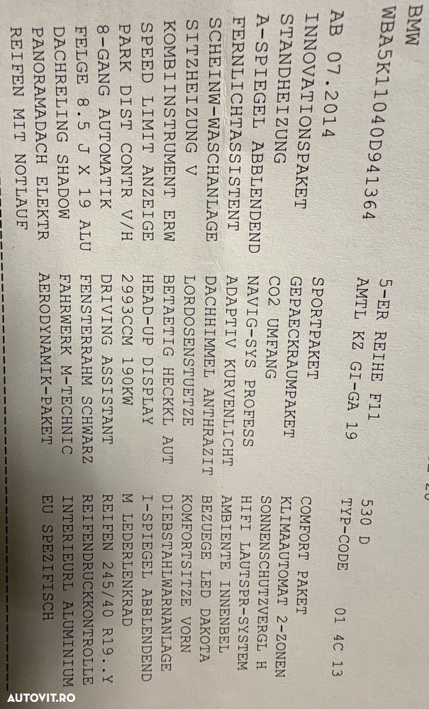 BMW Seria 5 530d Aut. - 19