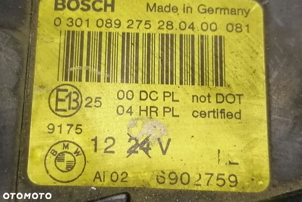 BMW 3 E46 00r LAMPA LEWY PRZÓD XENON 6902759 EUROPA - 4