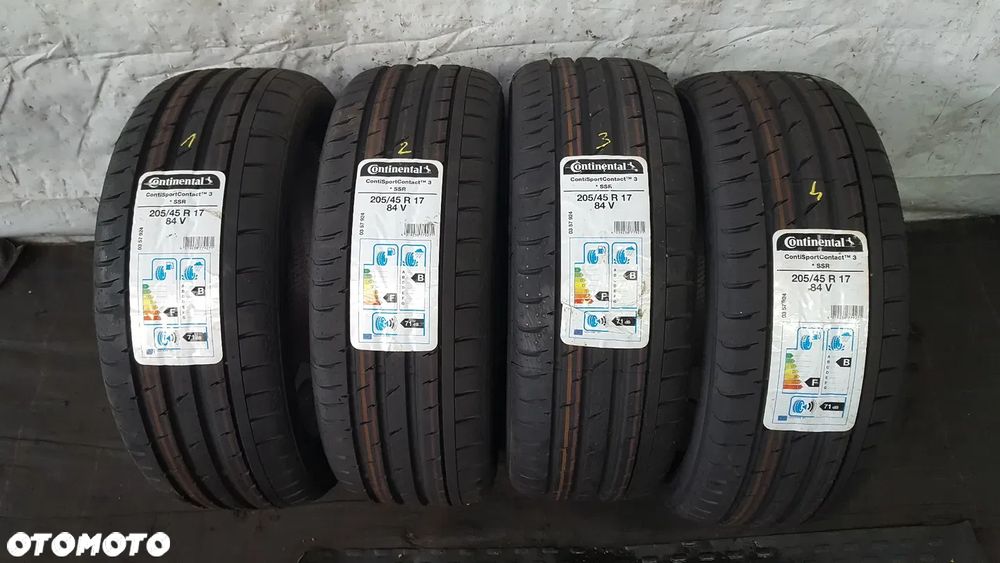 OPONY LETNIE 205/45R17 CONTINENTAL CONTISPORT CONTACT 3 SSR RSC 4 SZTUKI - 1