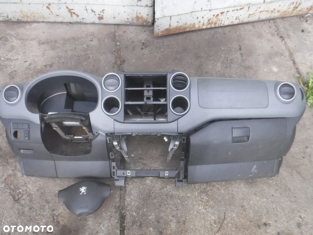 Citroen Berlingo II Peugeot Partner II  deska pulpit air bag pasy poduszki kokpit kpl - 8