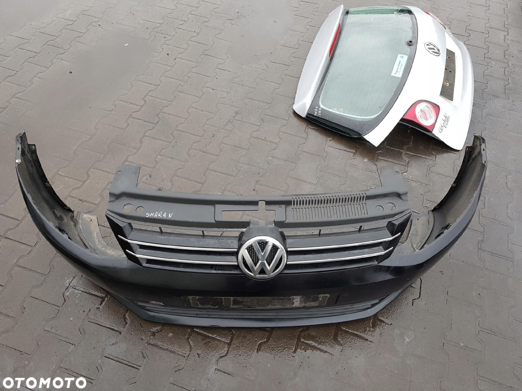 VW SHARAN 7N 10-15r ZDERZAK PRZÓD PDC GRILL - 2