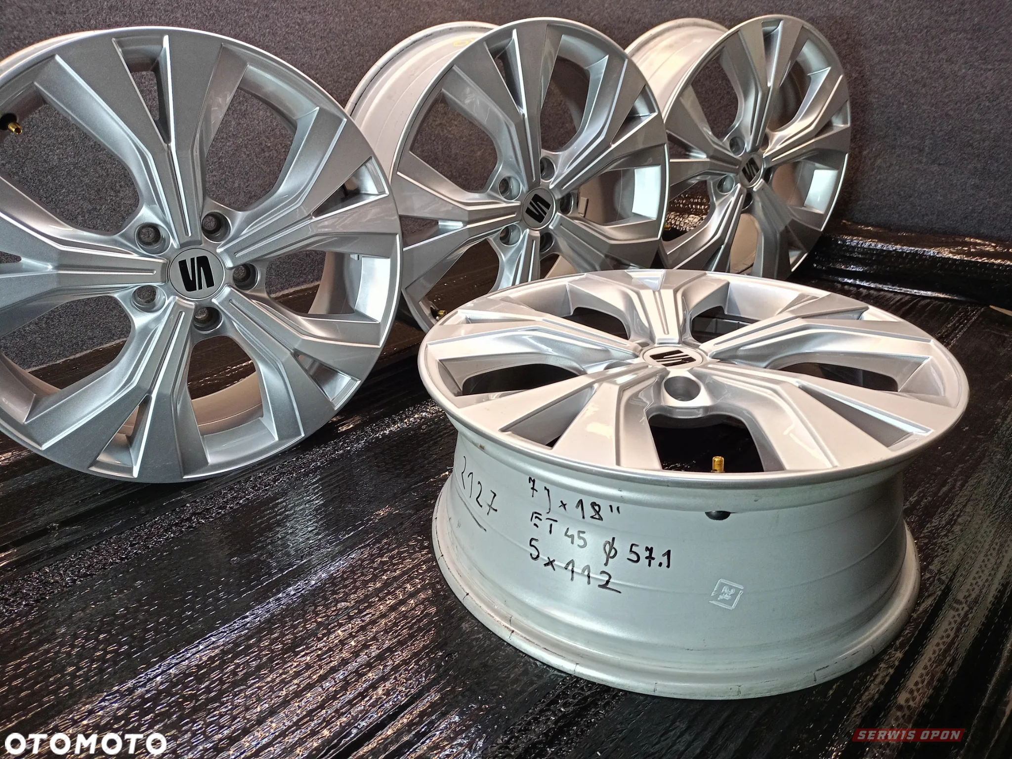 ŚLĄSK ALUFELGI 7X18" 5x112 ET45 ORYGINAŁ SEAT AUDI VW SKODA KPL - 6
