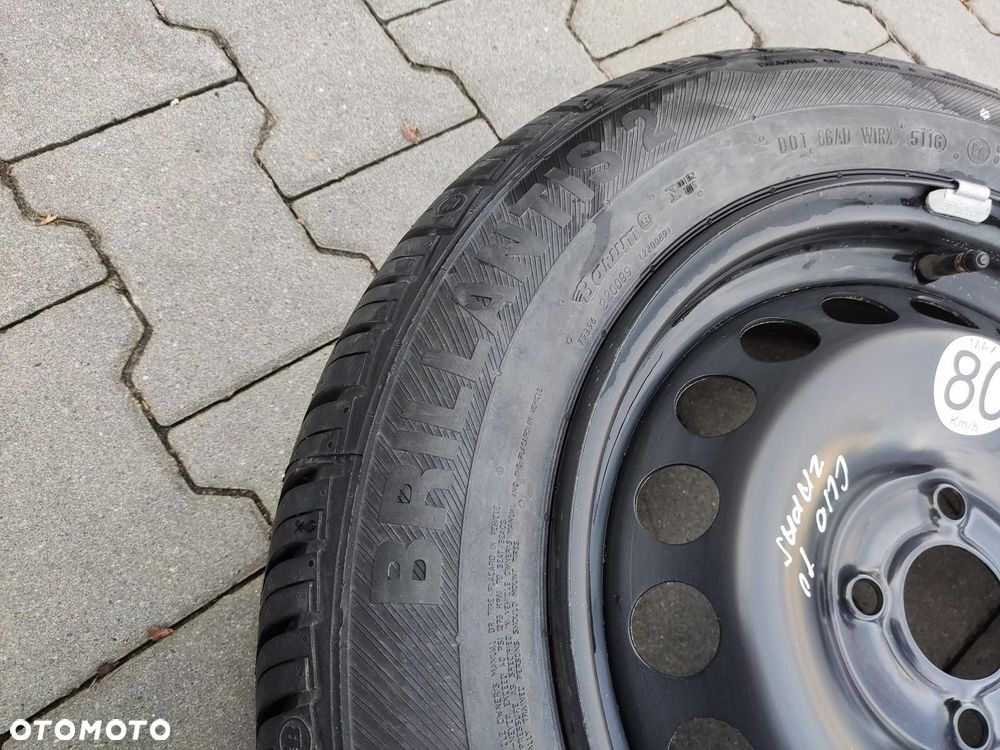 KOŁO DOJAZDOWE ZAPASOWE DOJAZDÓWKA 15 RENAULT CLIO IV LIFT 2016-2019 4X100 - 5