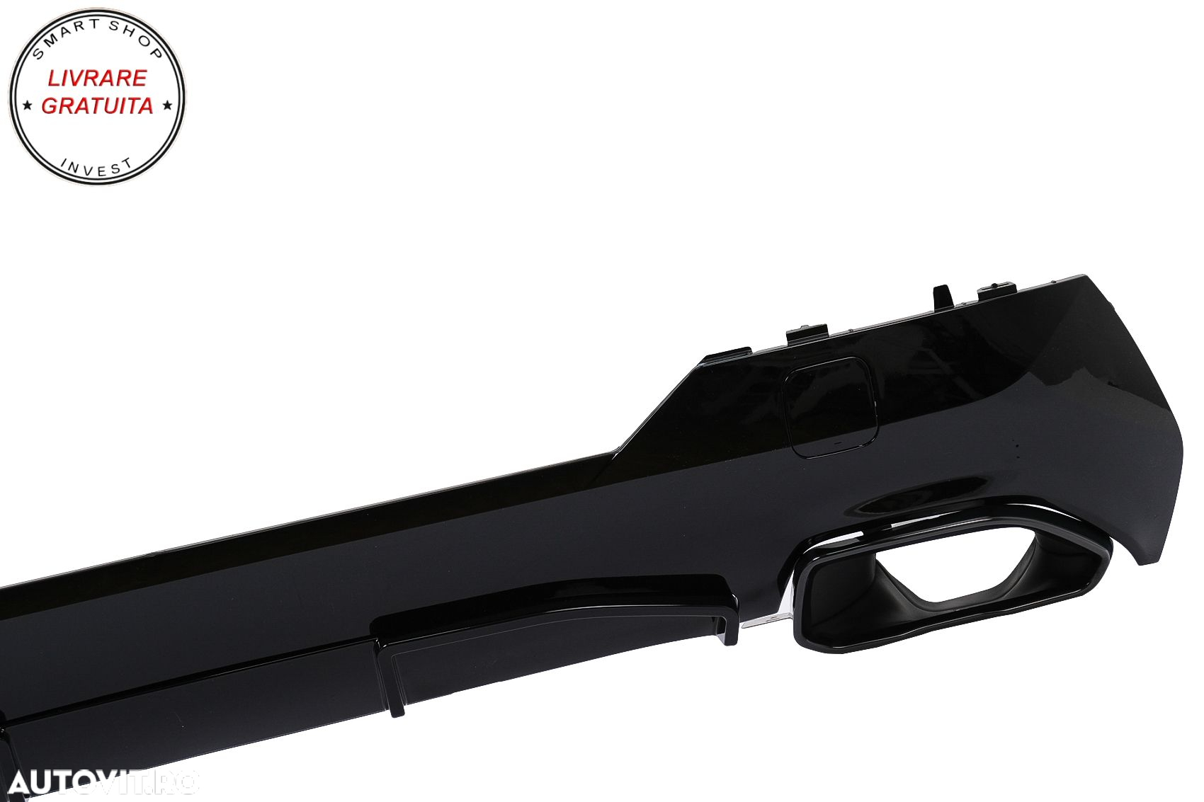Difuzor Bara Spate cu Ornamente Evacuare Negre BMW 4 Series G22 G23 M Sport (2020-- livrare gratuita - 2