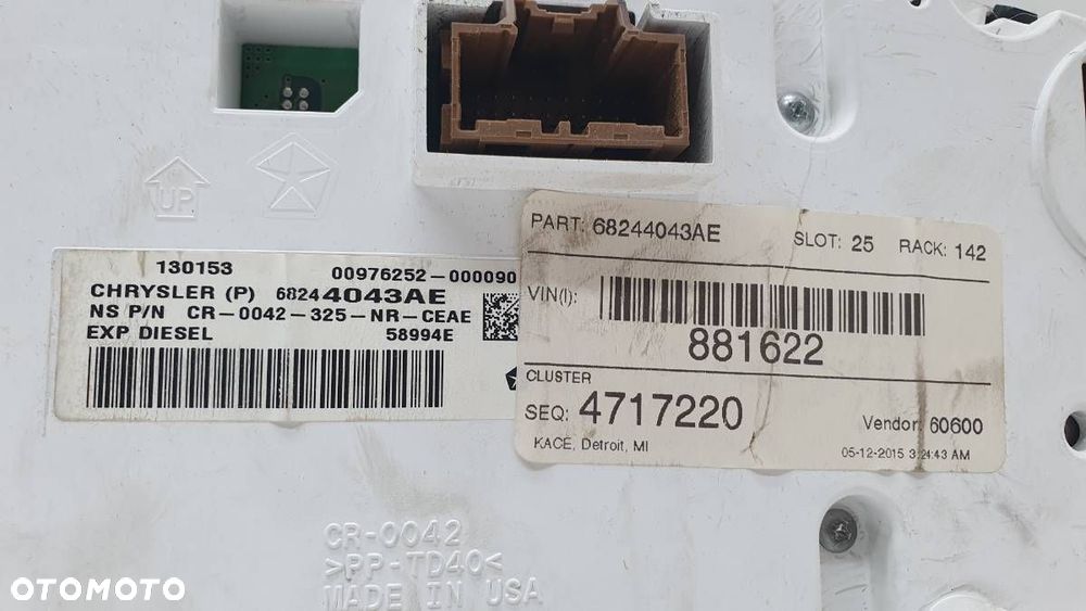 LICZNIK ZEGARY JEEP GRAND CHEROKEE IV WK2 3.0 CRD EU 68244043AE - 5