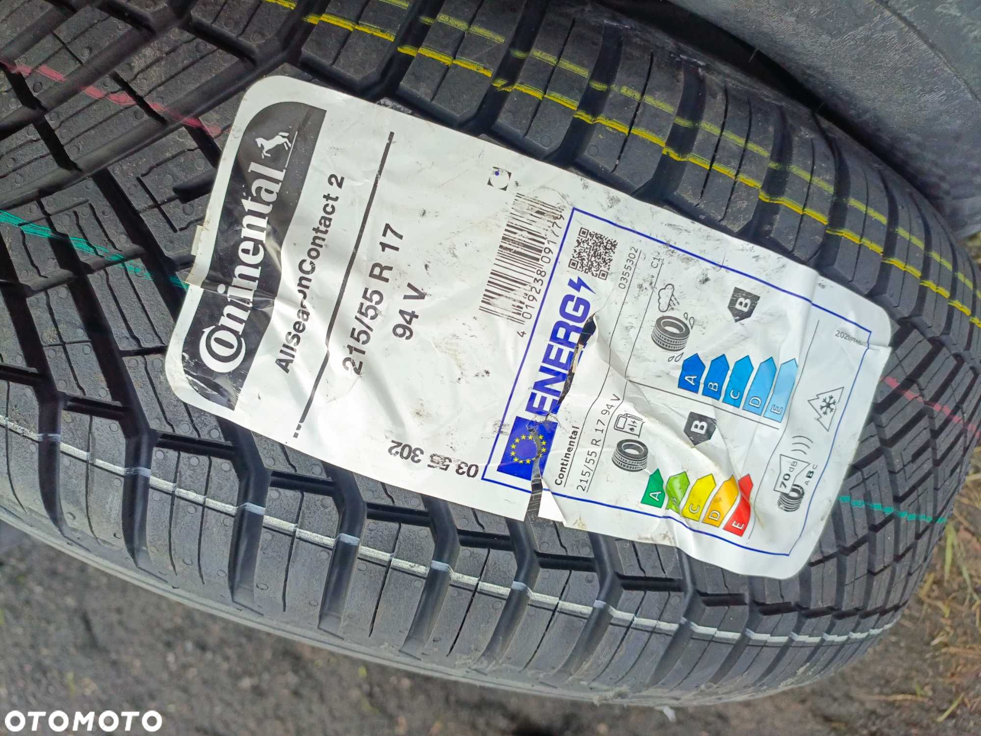 Nowe opony całoroczne wielosezonowe 215/55/17 Continental 2 sztuki 24r - 2