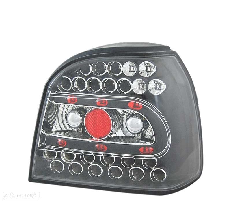 FAROLINS TRASEIROS LED VOLKSWAGEN VW GOLF 3 MKIII 91-97 PRETO - 2