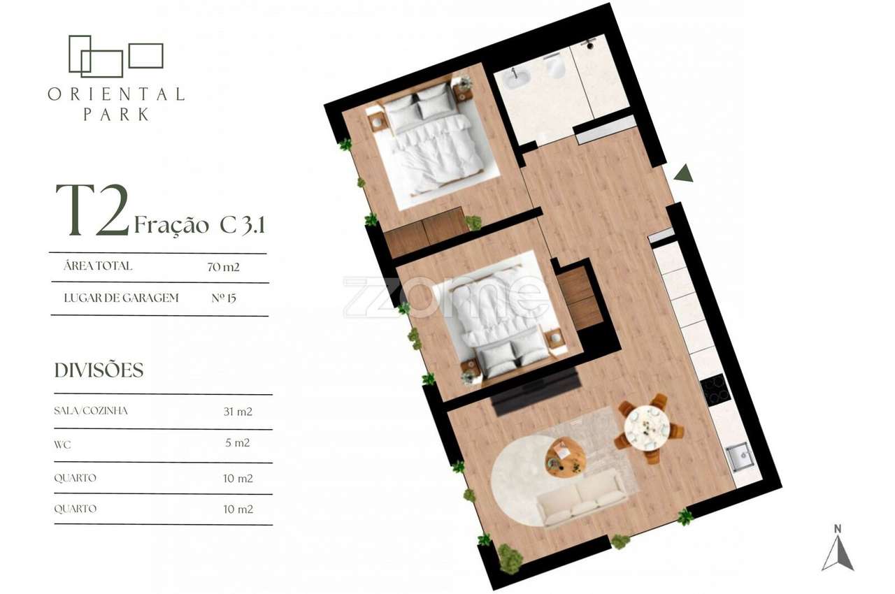 Apartamento T2 C31 Oriental Park - Grande imagem: 5/27