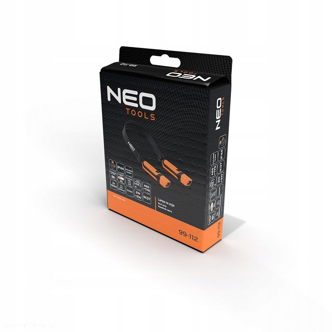 NEO LAMPA LED DO CZYTANIA 300LM LATARKA NA SZYJE AKUMULATOR USB-C 99-112 - 8