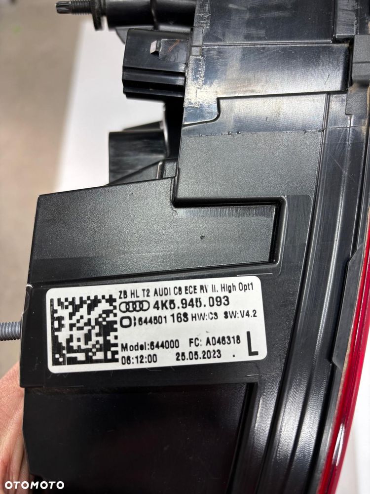 Audi A6 C8 4K Sedan Matrix Lampa W Klapę Lewa Tył Tylna 4K5945093 - 6