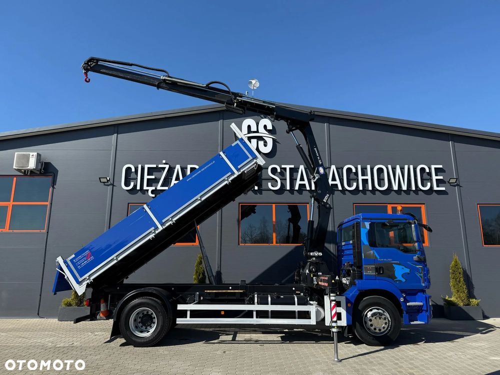 MAN TGM TGL TGS 18.250 // wywrotka // skrzynia // HDS HMF z pilotem // 4x2 // budowlanka // kiper wywrot żuraw dzwig kran crane - 14