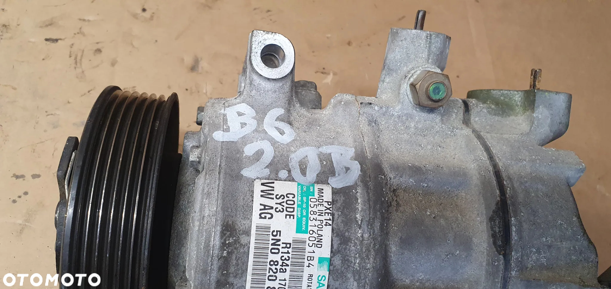 Sprężarka pompa klimatyzacji klimy VW Passat B6 2.0 FSI 5N0820803C - 8