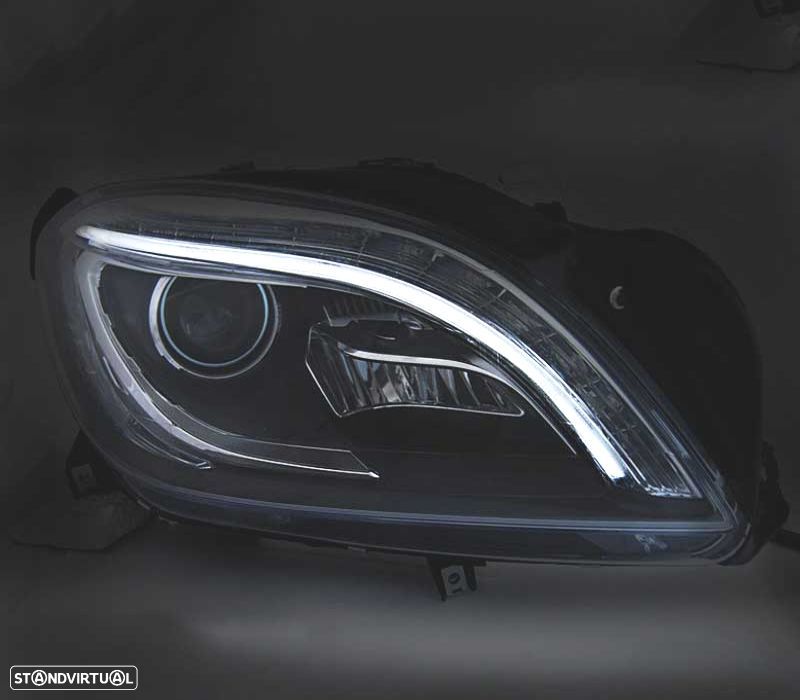 FARÓIS LED DINÁMICO MERCEDES CLASE M W166 11-15 PRETO - 4