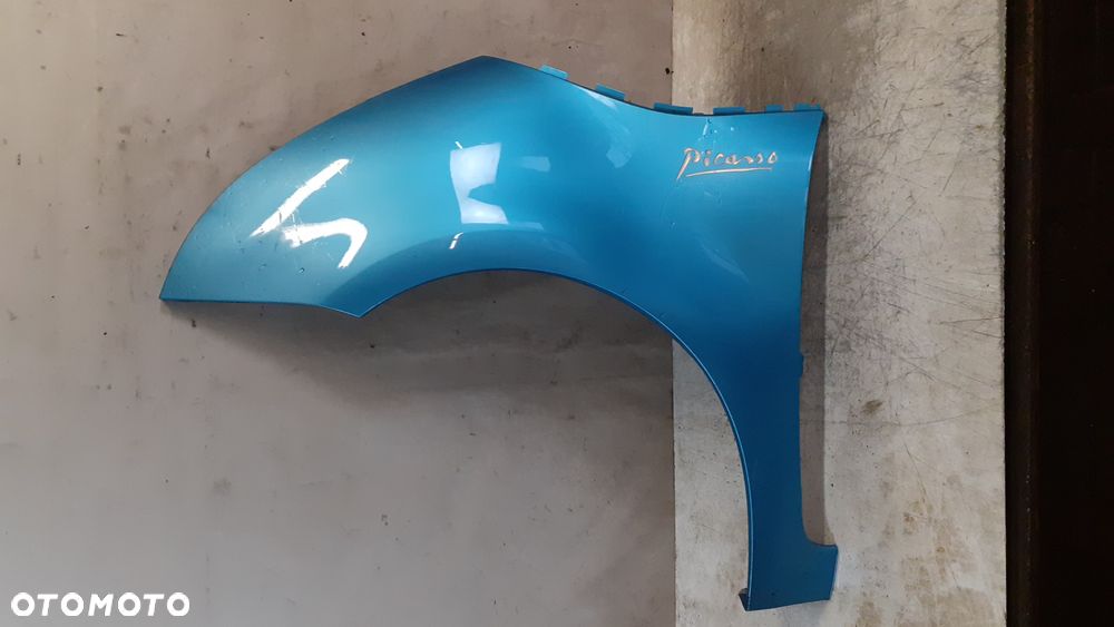 * CITROEN C4  GRAND PICASSO BŁOTNIK LEWY PRZEDNI KNYC NIEBIESKI - 1